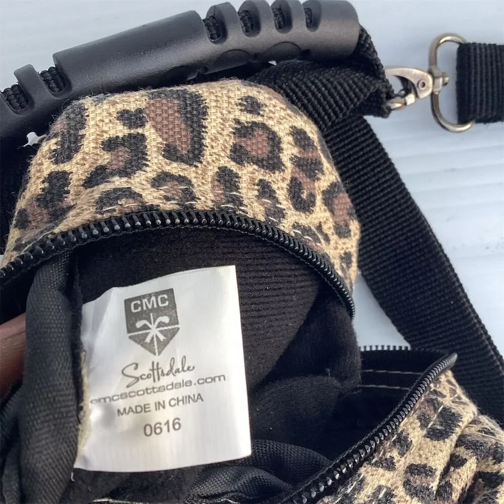 Leopard Print Mini Daypack Backpack Unisex Casual Adjustable Straps - Picture 3 of 10